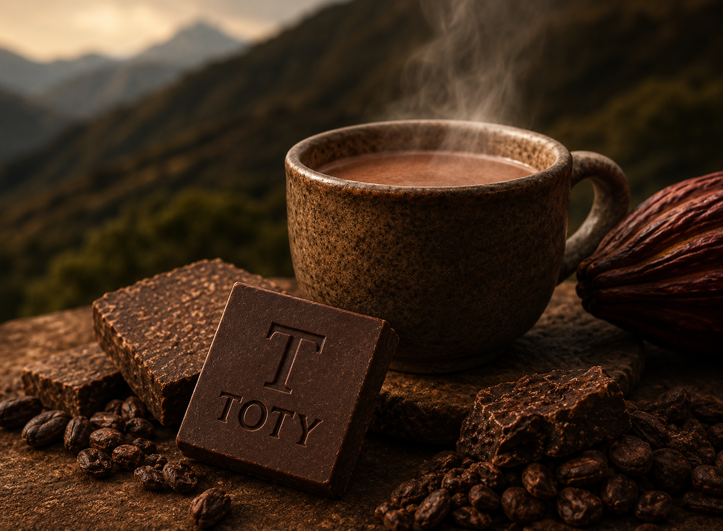 A morning ceremony with ceremonial cacao.